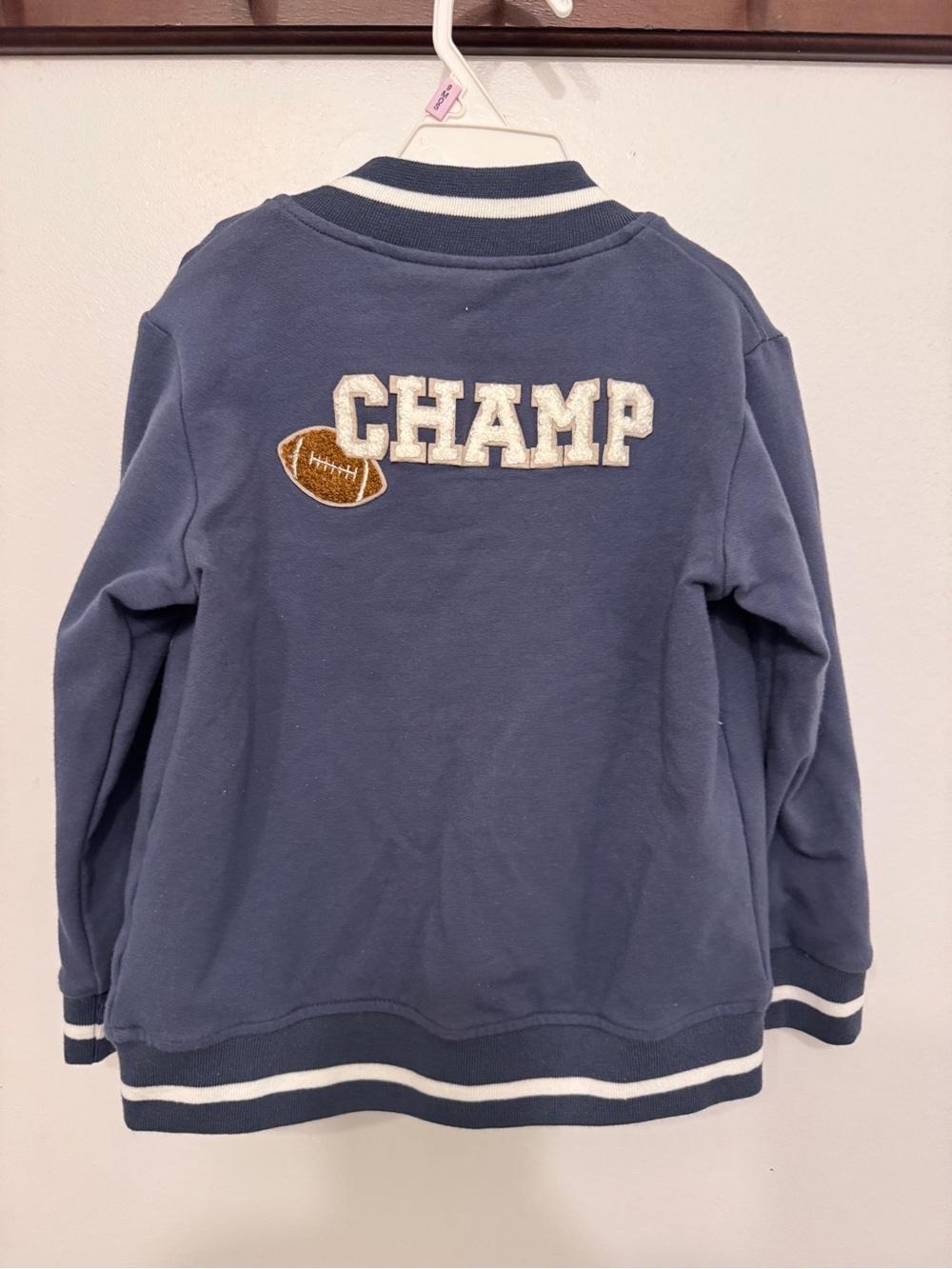 Angel Dear Blue 'Champ' Football Appliqué Jacket Size 3 T